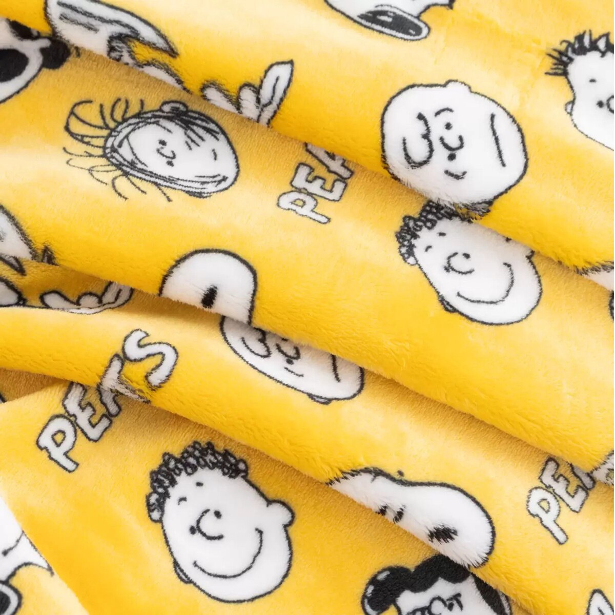 Peanuts 벨벳 담요 152 x 177cm - 옐로우