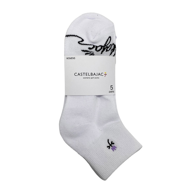 까스텔바작 여성 양말 5족 - 화이트