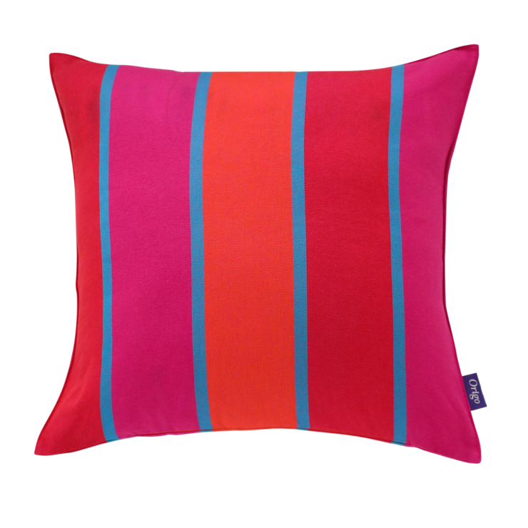 오리고 면 체크 쿠션 50x50cm