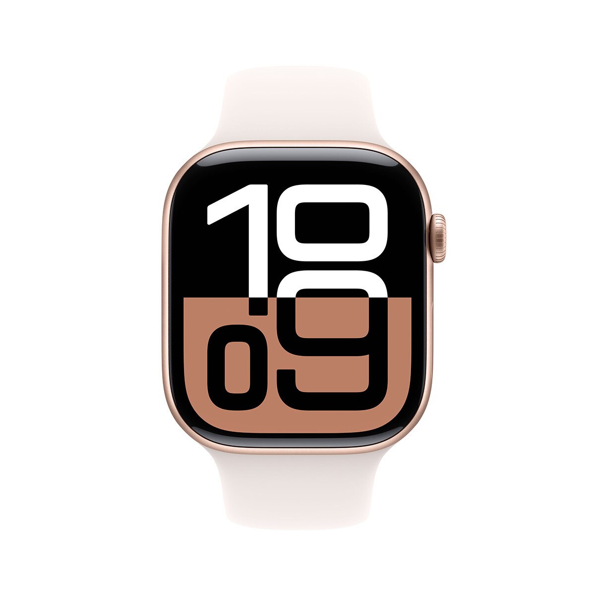 Apple 워치 10 46mm 로즈골드 라이트 블러시 스포츠 밴드 - S/M