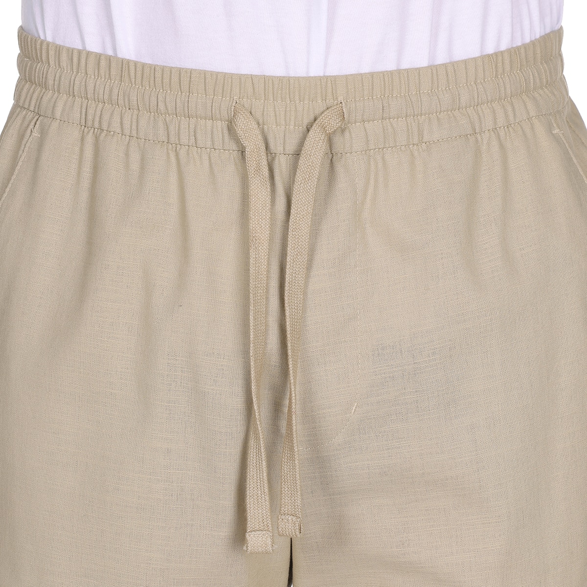 게스 남성 린넨 바지 - 라이트베이지