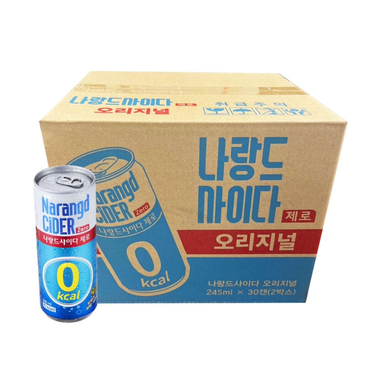 나랑드 사이다 제로 245ml x 30캔x 2