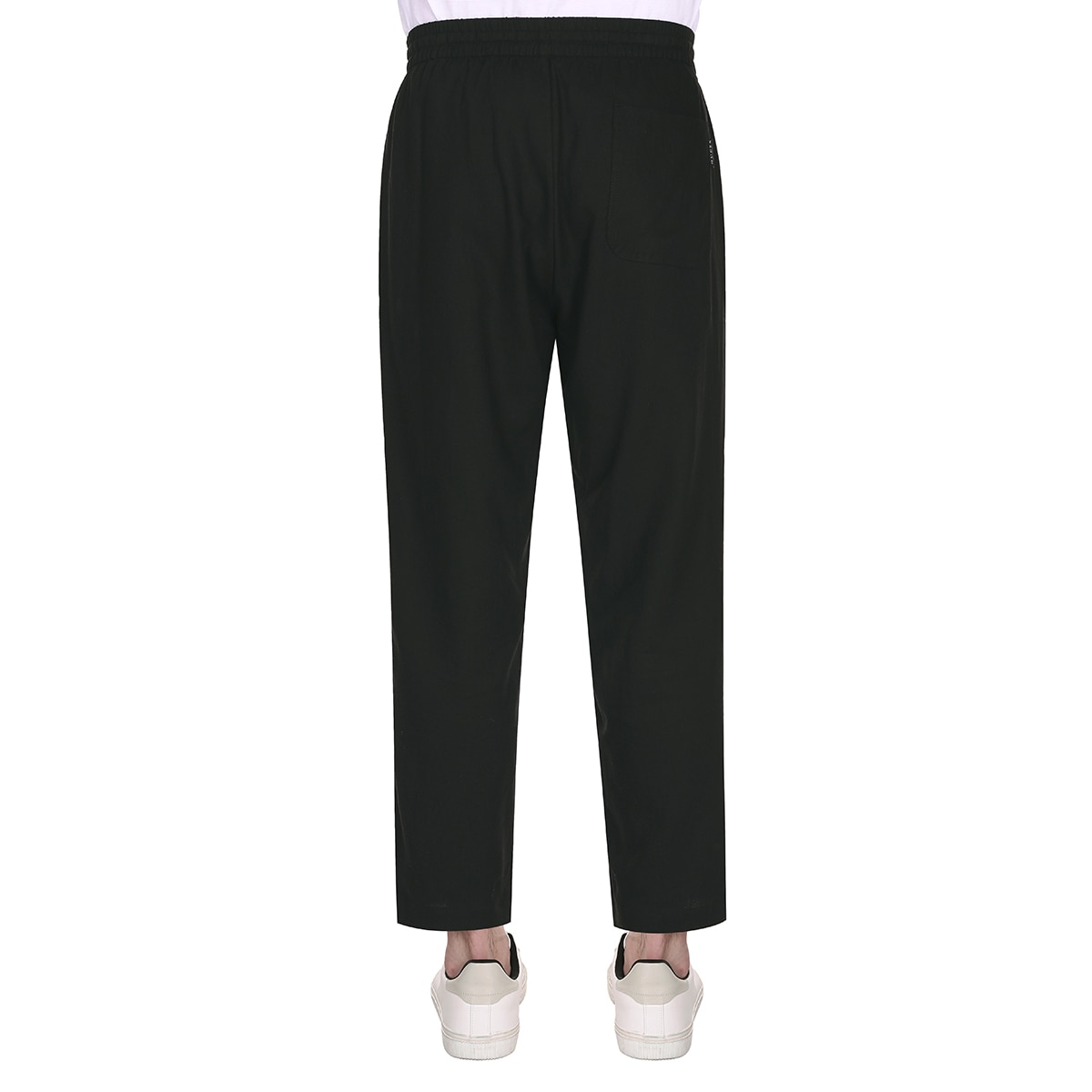 게스 남성 린넨 바지 - 블랙