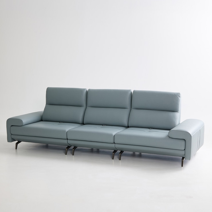 UND 에디션 NA16 통가죽 스윙 소파 4인 - 스카이블루