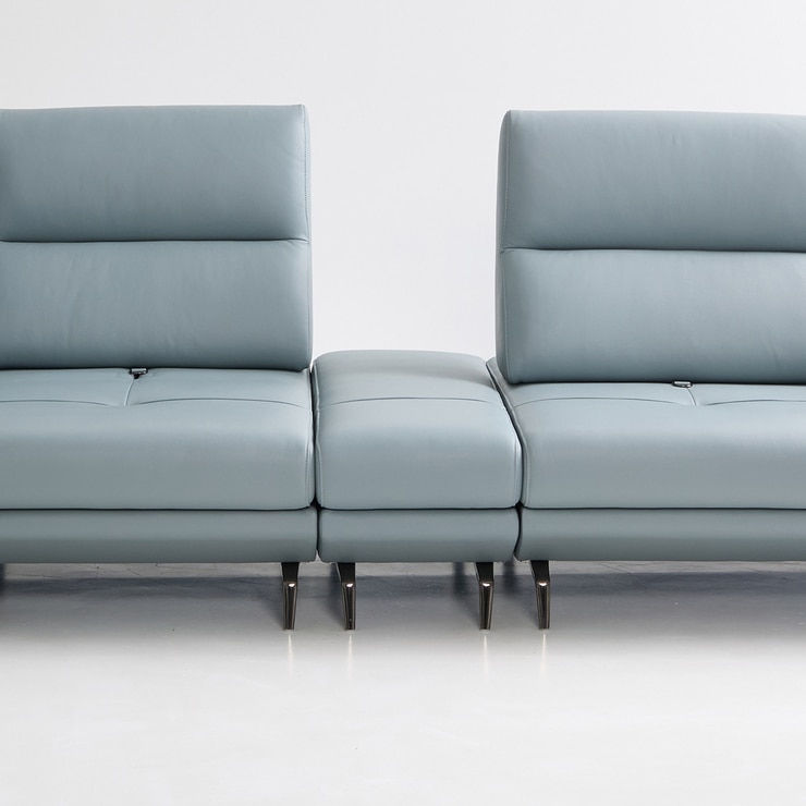 UND 에디션 NA16 통가죽 벤치 스툴 - 스카이블루