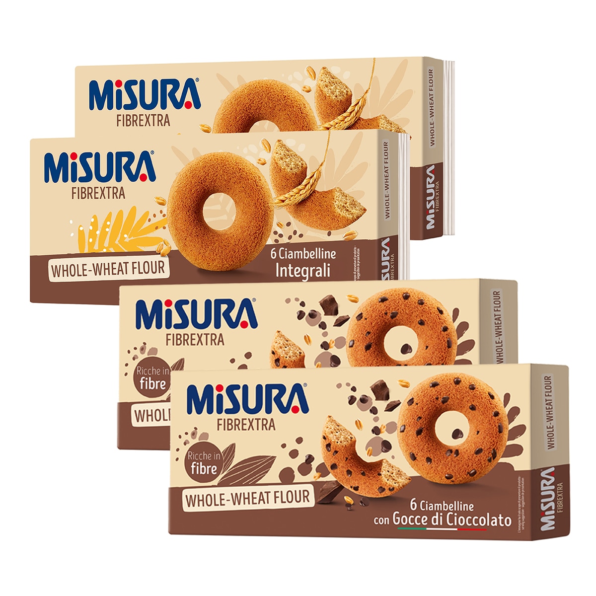 미주라 통밀 도너츠 & 초코칩 통밀 도너츠 230g x 4 미주라 통밀 도너츠 & 초코칩 통밀 도너츠 230g x 4