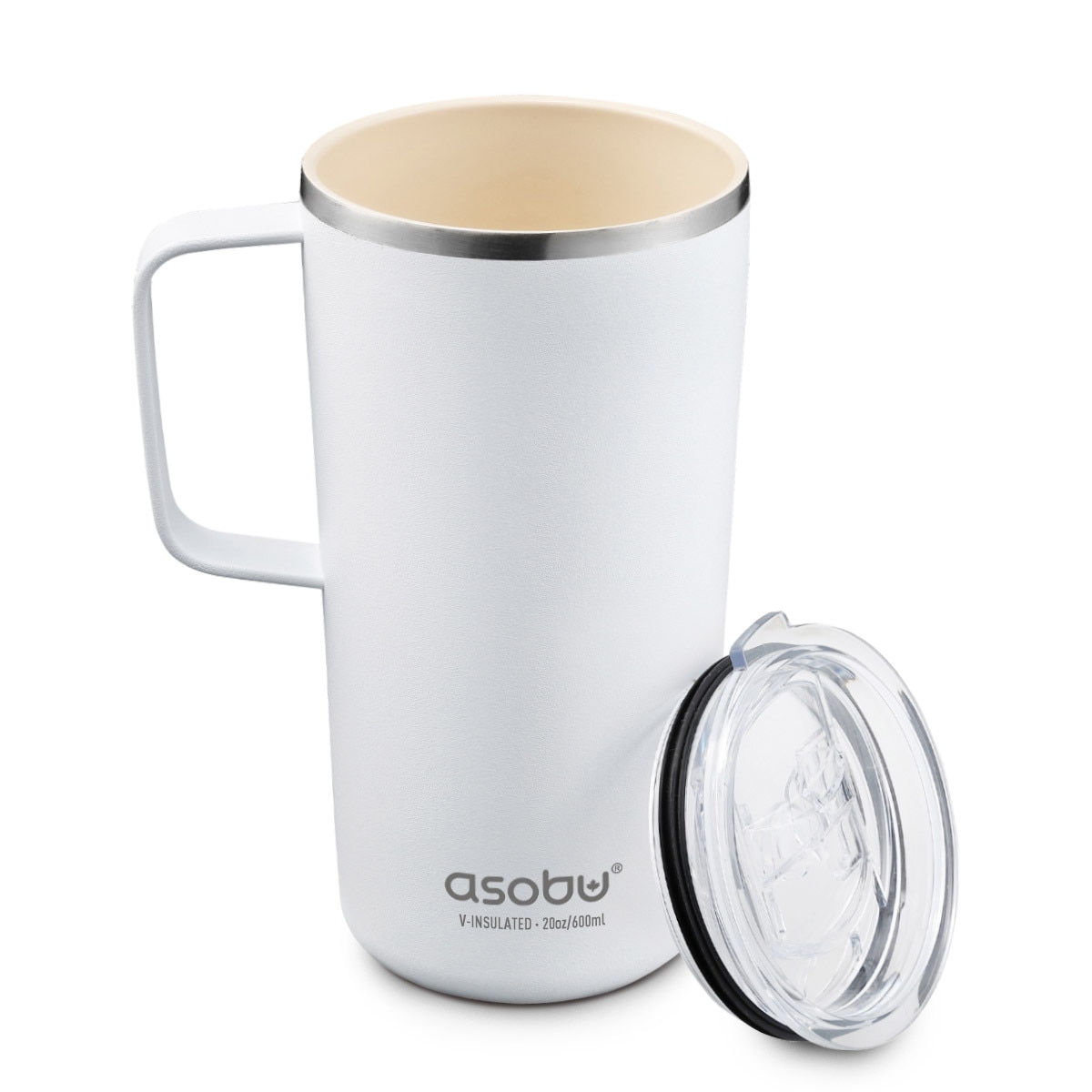 아소부 보온보냉 머그 600ml - 화이트
