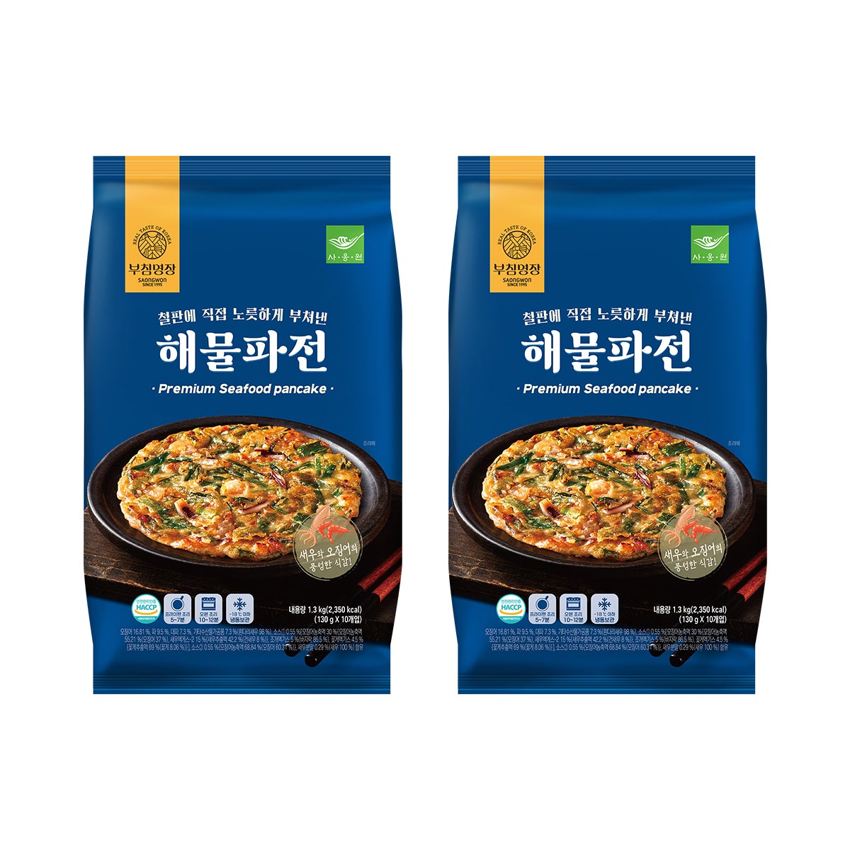 사옹원 부침명장 해물파전 130g x 10 x 2 사옹원 부침명장 해물파전 130g x 10 x 2
