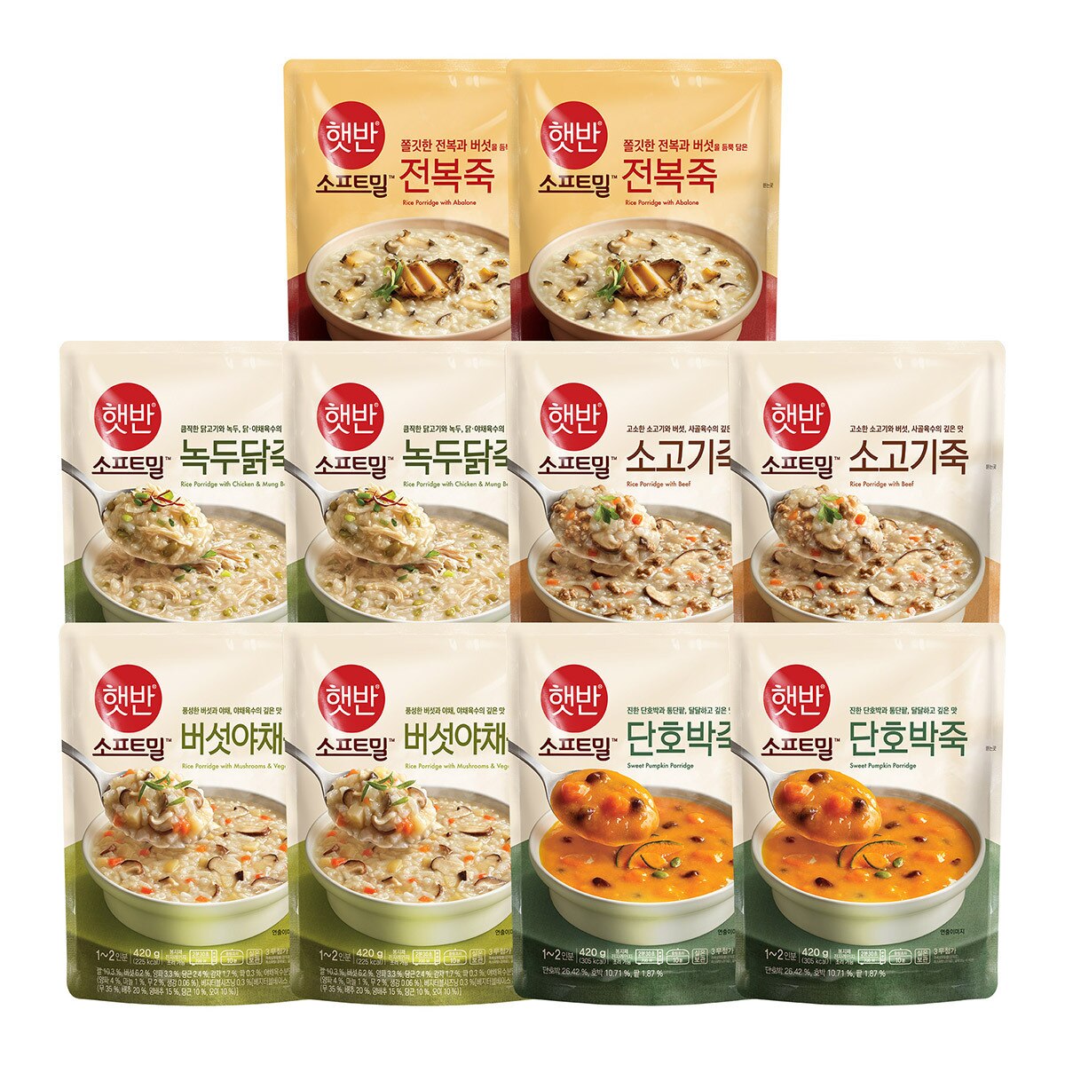 햇반 즉석죽 420g x 10
