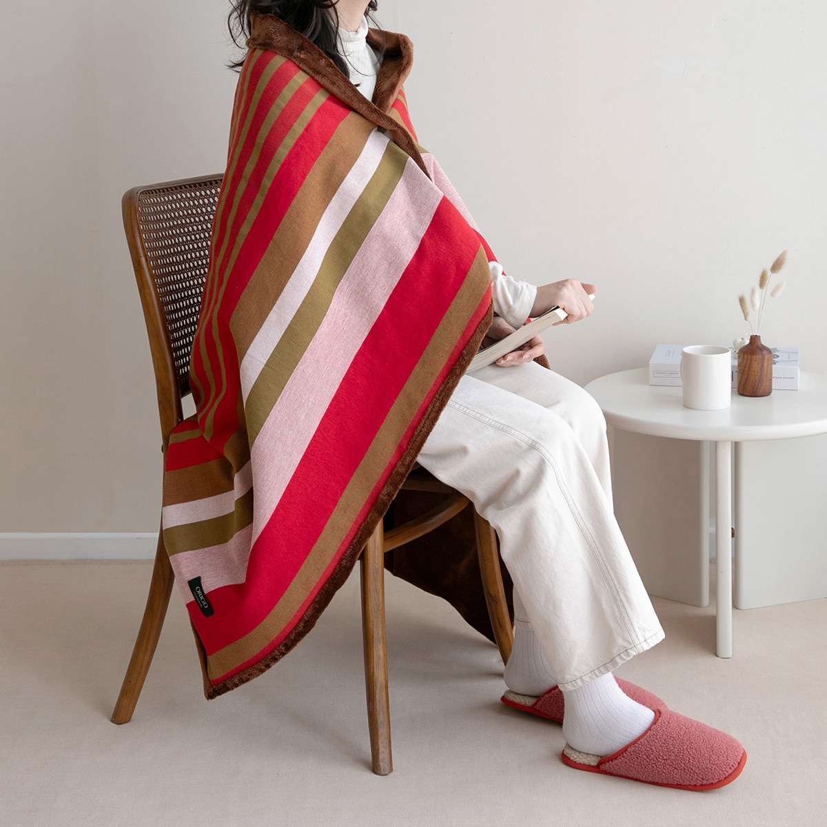 오리고 벨보아 똑딱이 담요 100 x 150cm - 제주선셋(브라운) 오리고 벨보아 똑딱이 담요 100 x 150cm - 제주선셋(브라운)