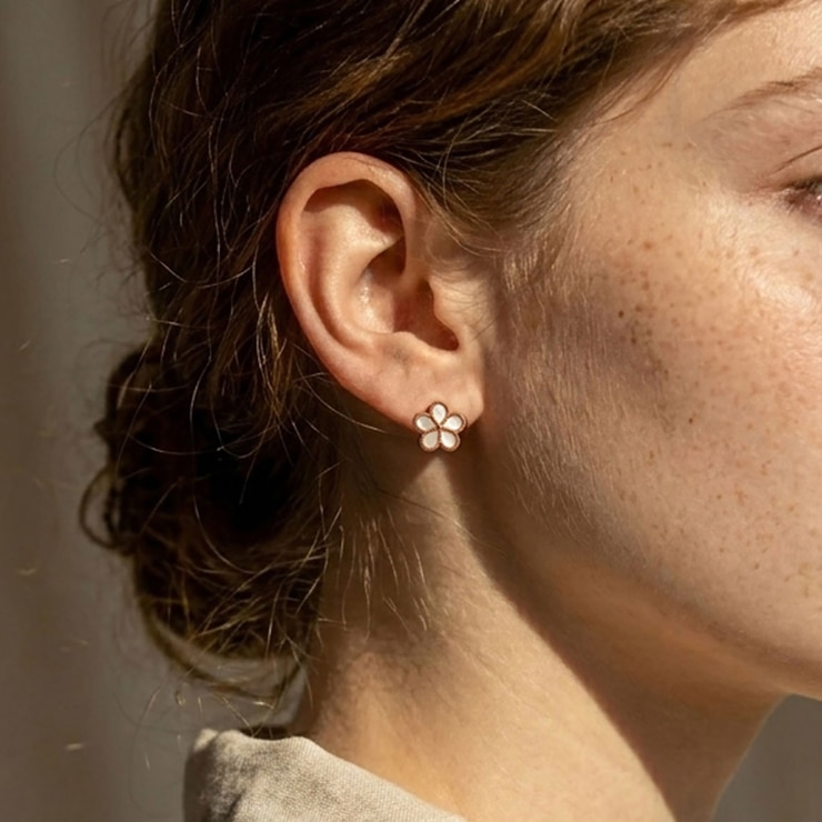 클라베드제이골드자개귀걸이 달리아