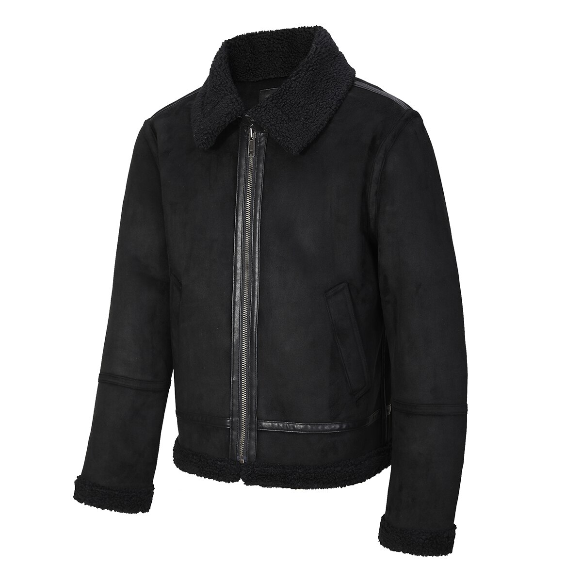 브렌우드 남성 무스탕 - 블랙, S 브렌우드 남성 무스탕 - 블랙, S