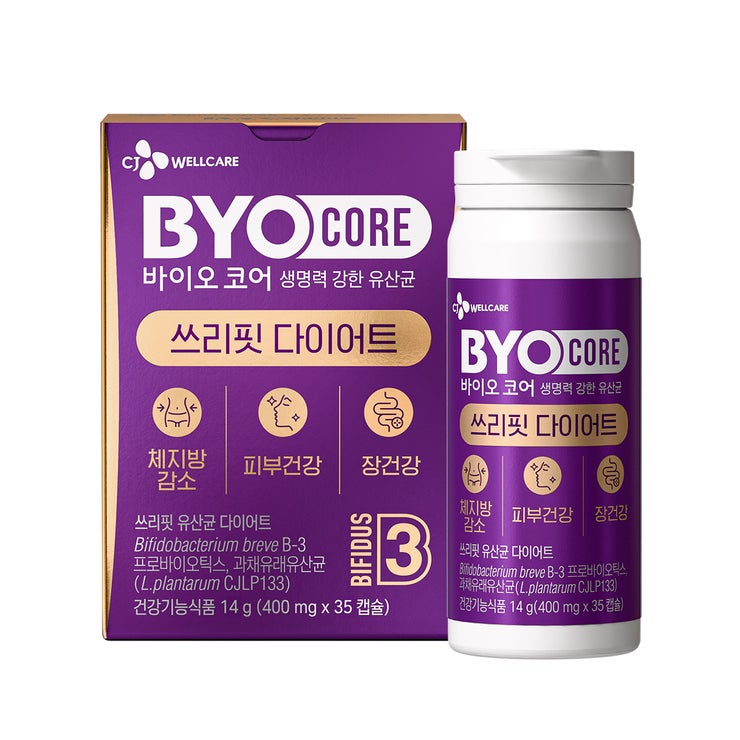 CJ 바이오코어 쓰리핏 다이어트 유산균 400mg x35캡슐 CJ 바이오코어 쓰리핏 다이어트 유산균 400mg x35캡슐