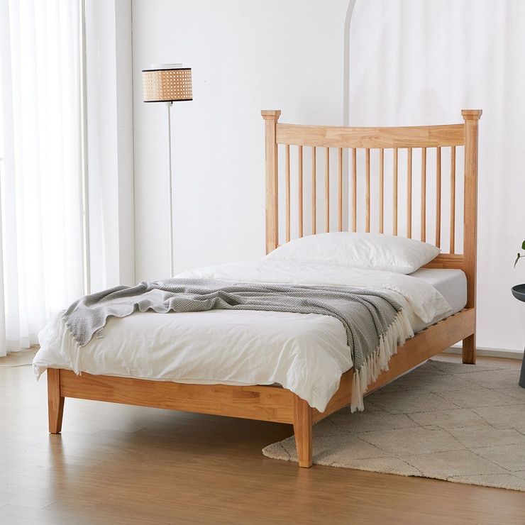 리비니아 뉴리 원목 침대 프레임 슈퍼싱글 - 내추럴