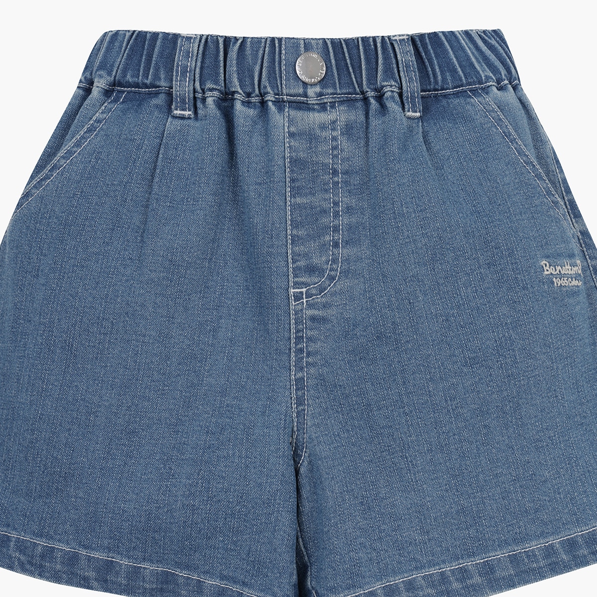 베네통 키즈 데님 반바지 - 여아미드인디고