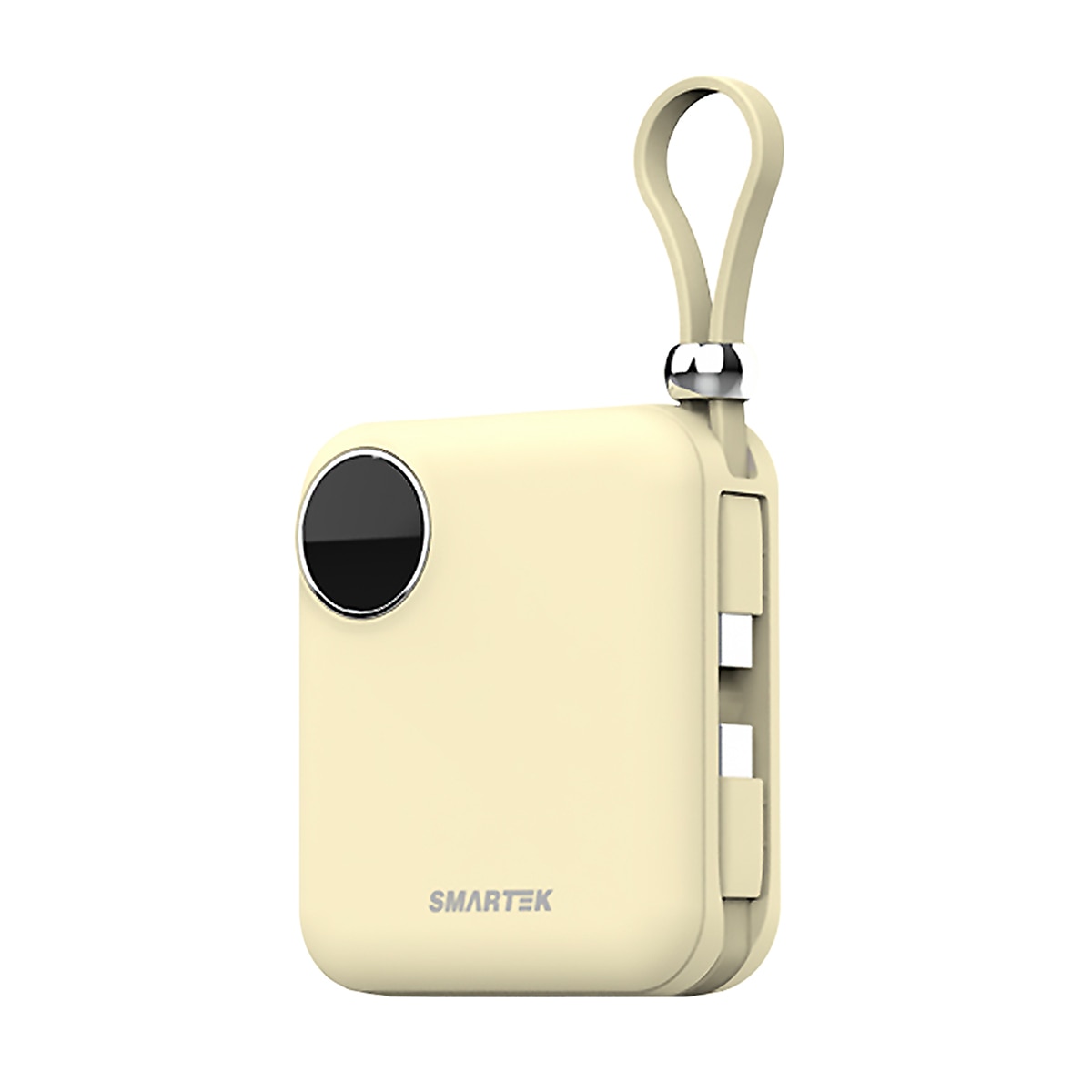 스마텍 케이블 일체형 미니 보조배터리 세트 2P - 베이지