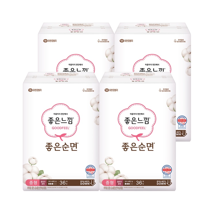 Good Feel Cotton Slim Wing Medium 36ct x 4pk 666223