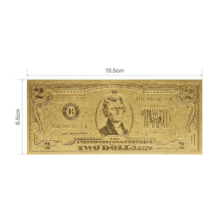 24K 행운의 2달러 순금 카드 7.5g