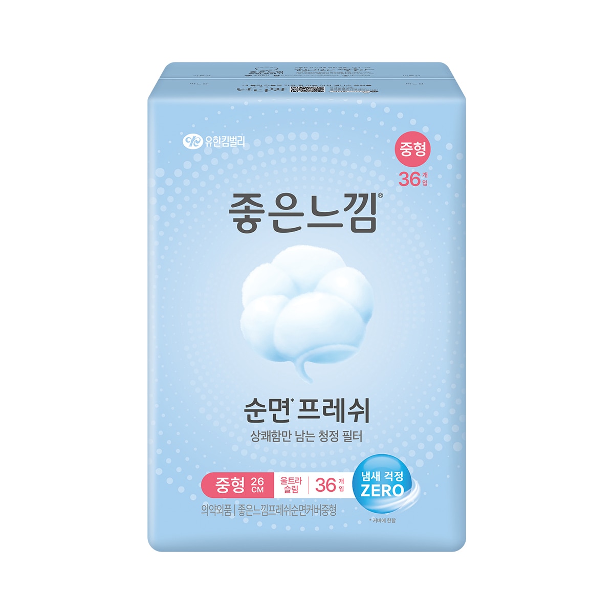 좋은느낌 좋은순면 슬림날개 중형 36개 x 4팩