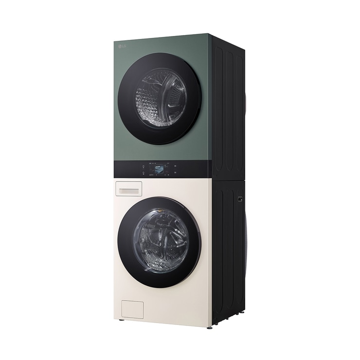 엘지 오브제 AI 워시타워 세탁 23kg&건조 23kg 베이지 그린