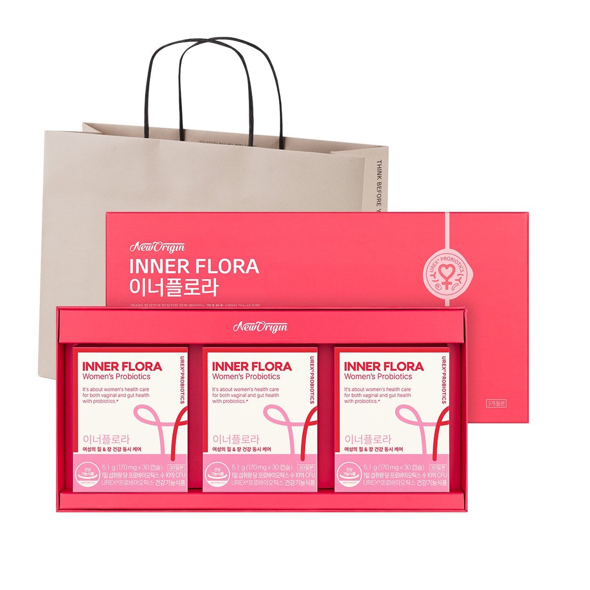 뉴오리진 이너플로라 선물세트 30캡슐 x 3