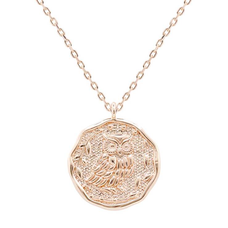 Clavedej 14K Gold Double-Sided Coin Necklace 683386