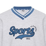 휠라 키즈 상하의 세트 - 화이트멜란지