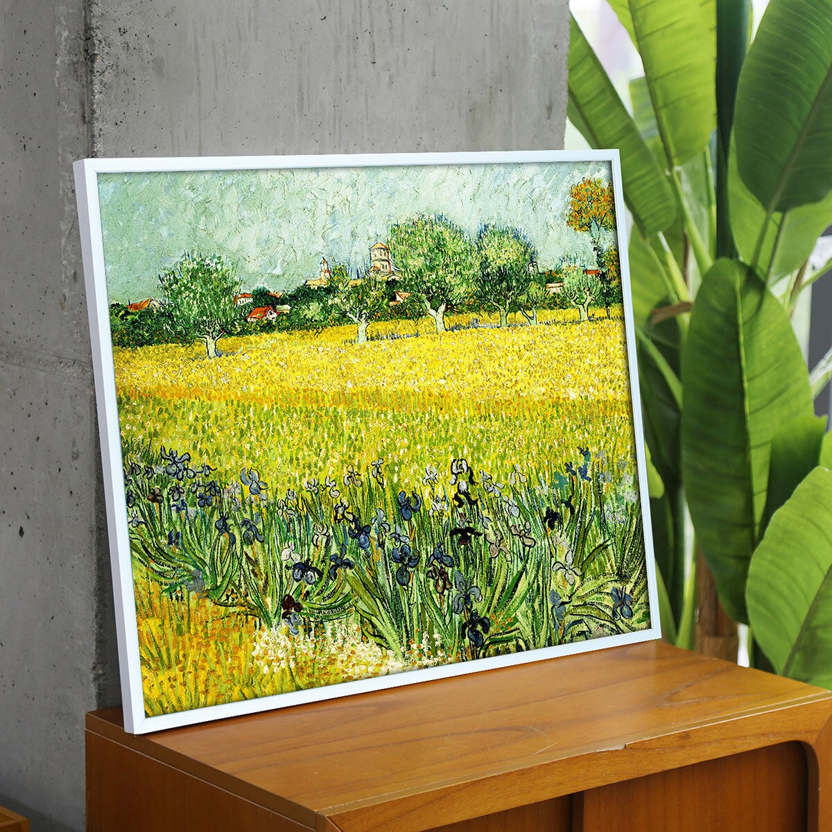지클레 그림 액자 60x50cm - 고흐, 아이리스가 있는 아를의 풍경