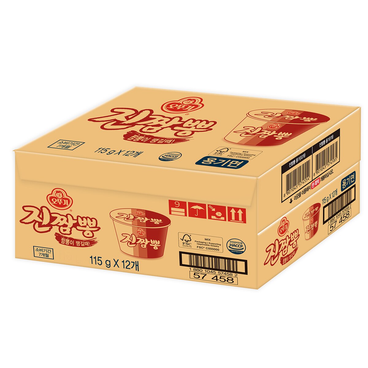오뚜기 진짬뽕 용기 115g x 12