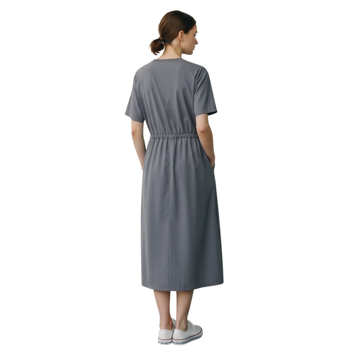 네파 여성 우븐 롱 원피스 - 차콜, S 네파 여성 우븐 롱 원피스 - 차콜, S