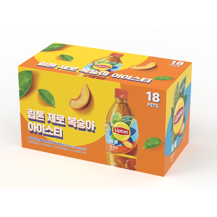 립톤제로 복숭아 500ml x 18