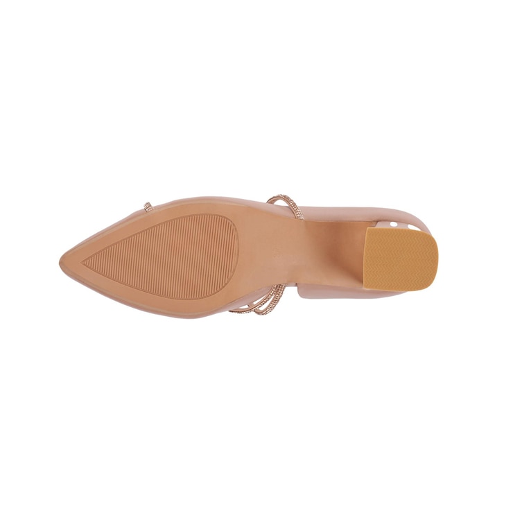 엘리자베스 스튜어트 양가죽 쥬얼 메리제인 펌프스 - 베이지, 235mm