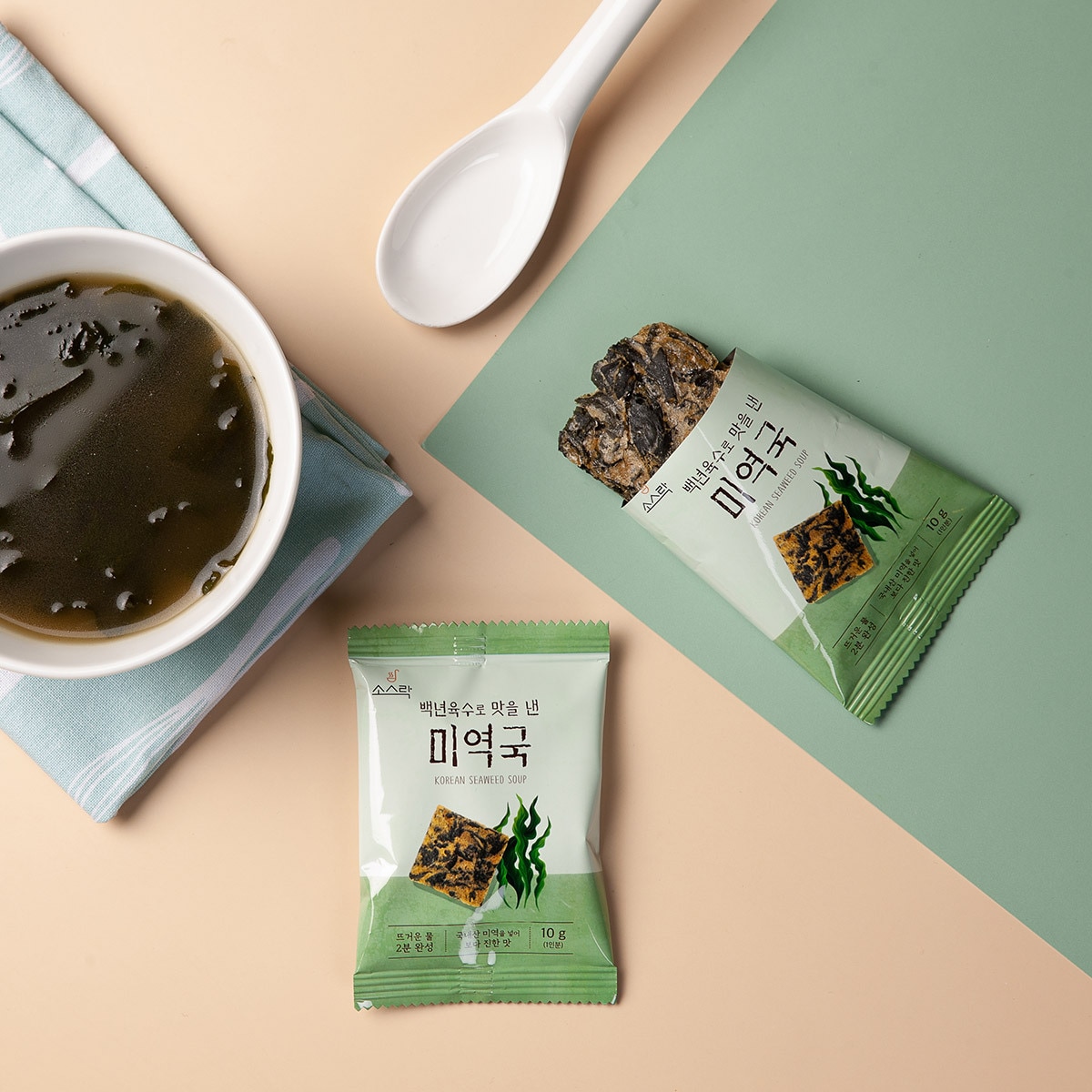 소스락 즉석국 10g x 24 - 백년육수로 맛을 낸 미역국