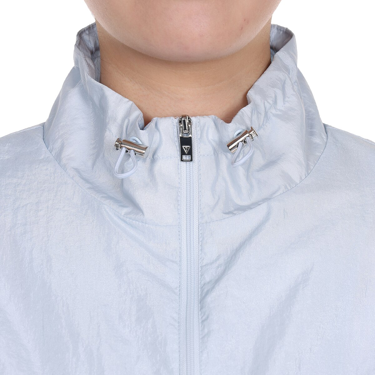 게스 여성 셔링 재킷 - 라이트 블루, M