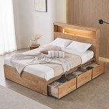 핀란디아 마로네 서랍형 침대 프레임 - 퀸