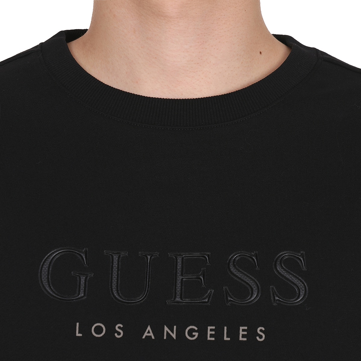 게스 남성 긴소매 티셔츠 - 블랙