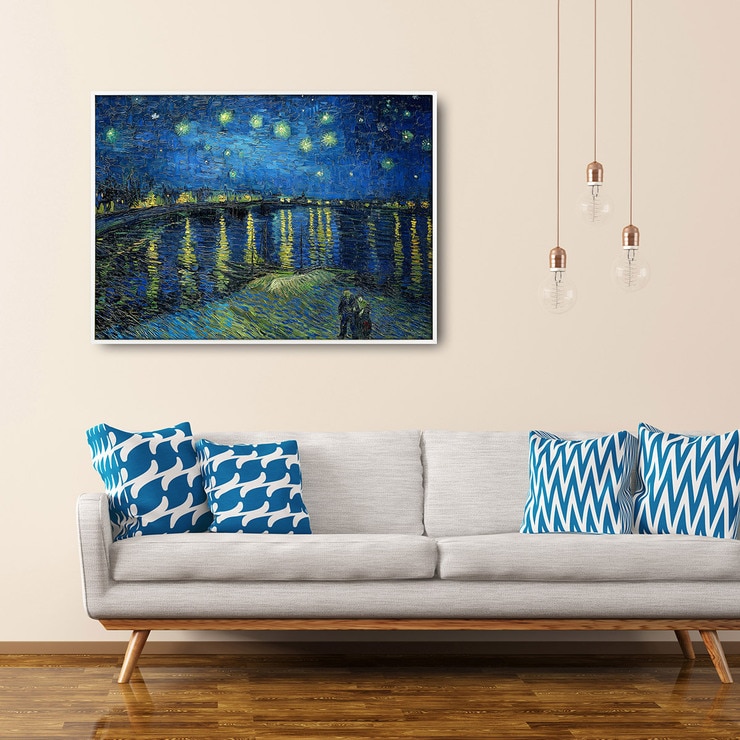지클레 그림 액자 (80 x 60cm 또는 60 x 80cm) - 고흐, 론강의 별이 빛나는 밤에