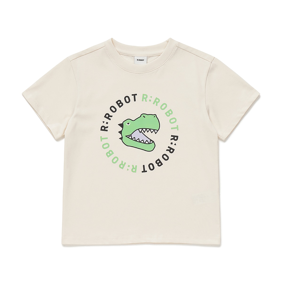 알로봇 키즈 반소매 티셔츠 세트 - 크림/네이비