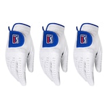 PGA Tour 남성 왼손잡이용 골프장갑 3개(오른손 착용) - 22호(18cm)