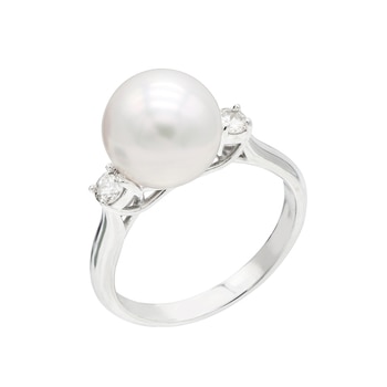 클라베드제이 다이아몬드 0.18캐럿 진주반지9mm