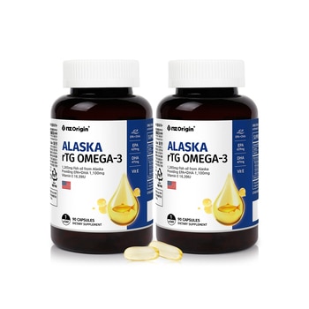 엔젯오리진알래스카 rTG오메가3 / 1,280mg x 90캡슐 x 2