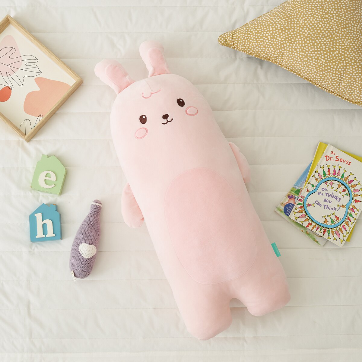 알러텍트 극세사 동물 바디 쿠션 - 토끼 알러텍트 극세사 동물 바디 쿠션 - 토끼