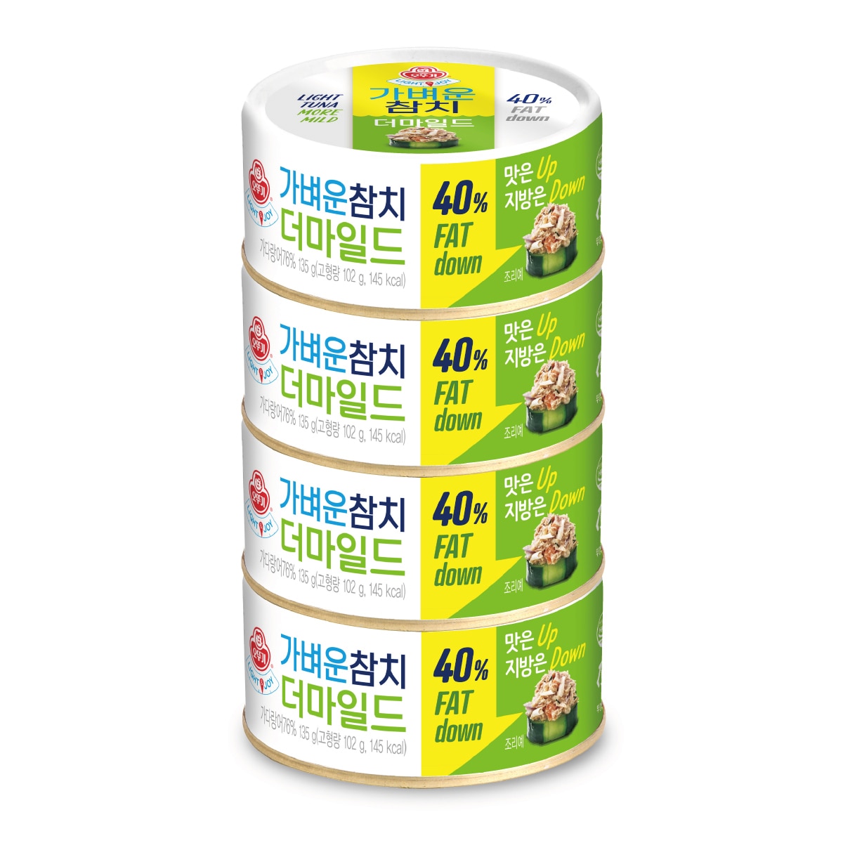 오뚜기 가벼운참치 마일드 135G X 4 오뚜기 가벼운참치 마일드 135G X 4