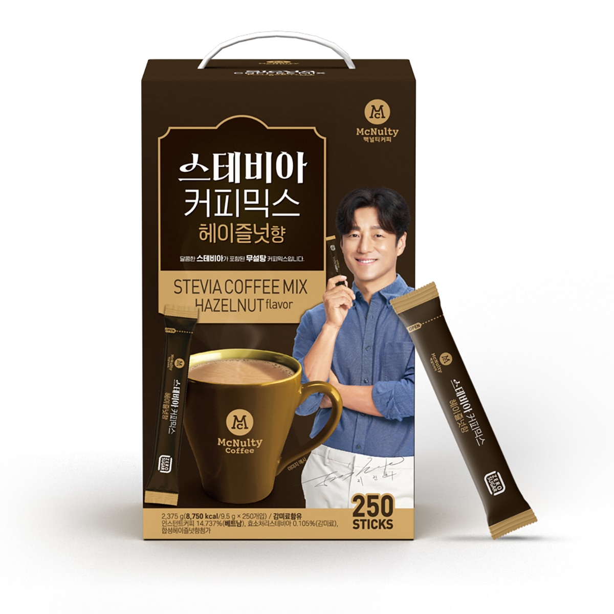 맥널티 헤이즐넛 스테비아 커피믹스 9.5g X 250입