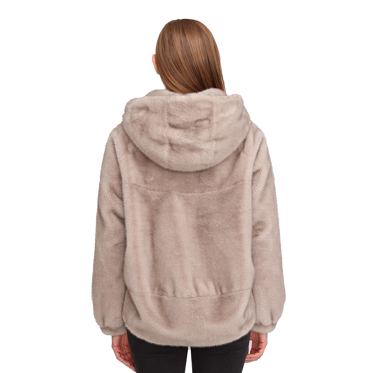 레니본 여성 인조퍼 재킷 - 그레이 레니본 여성 인조퍼 재킷 - 그레이