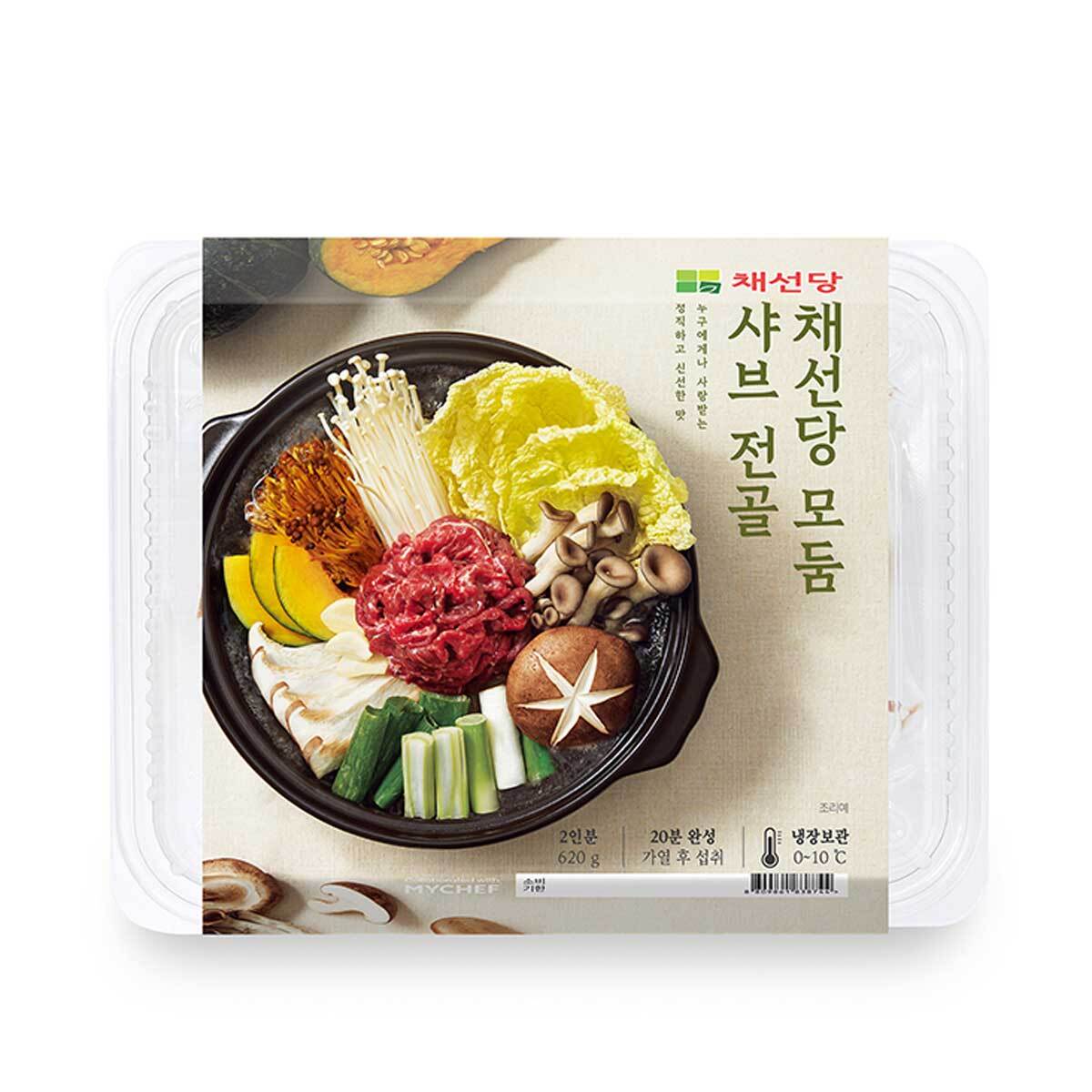 채선당 모둠 샤브전골 620g x 2