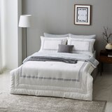 박홍근홈패션 자수 극세사 차렵이불 - 퀸, 화이트그레이 박홍근홈패션 자수 극세사 차렵이불 - 퀸, 화이트그레이