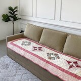 플로티나 피오니 면 소파 러그 70x240cm - 패치워크 핑크