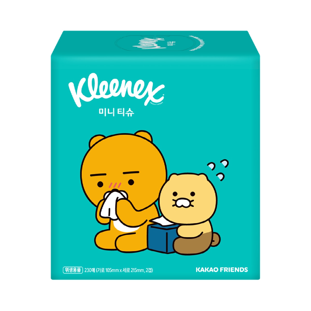 크리넥스 카카오 미니 티슈 230매 x 6 x 3팩