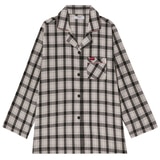 게스 여성 코튼 파자마 세트 - 아이보리 체크, S